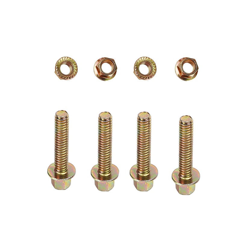 RWRAPS 4 Set M8-1.25x40mm Flanged Head Bolt and nut,Exhaust Manifold Bolt Replacement for Exhaust Hardware Kit - Image 3